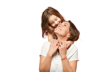 Woman holding a child