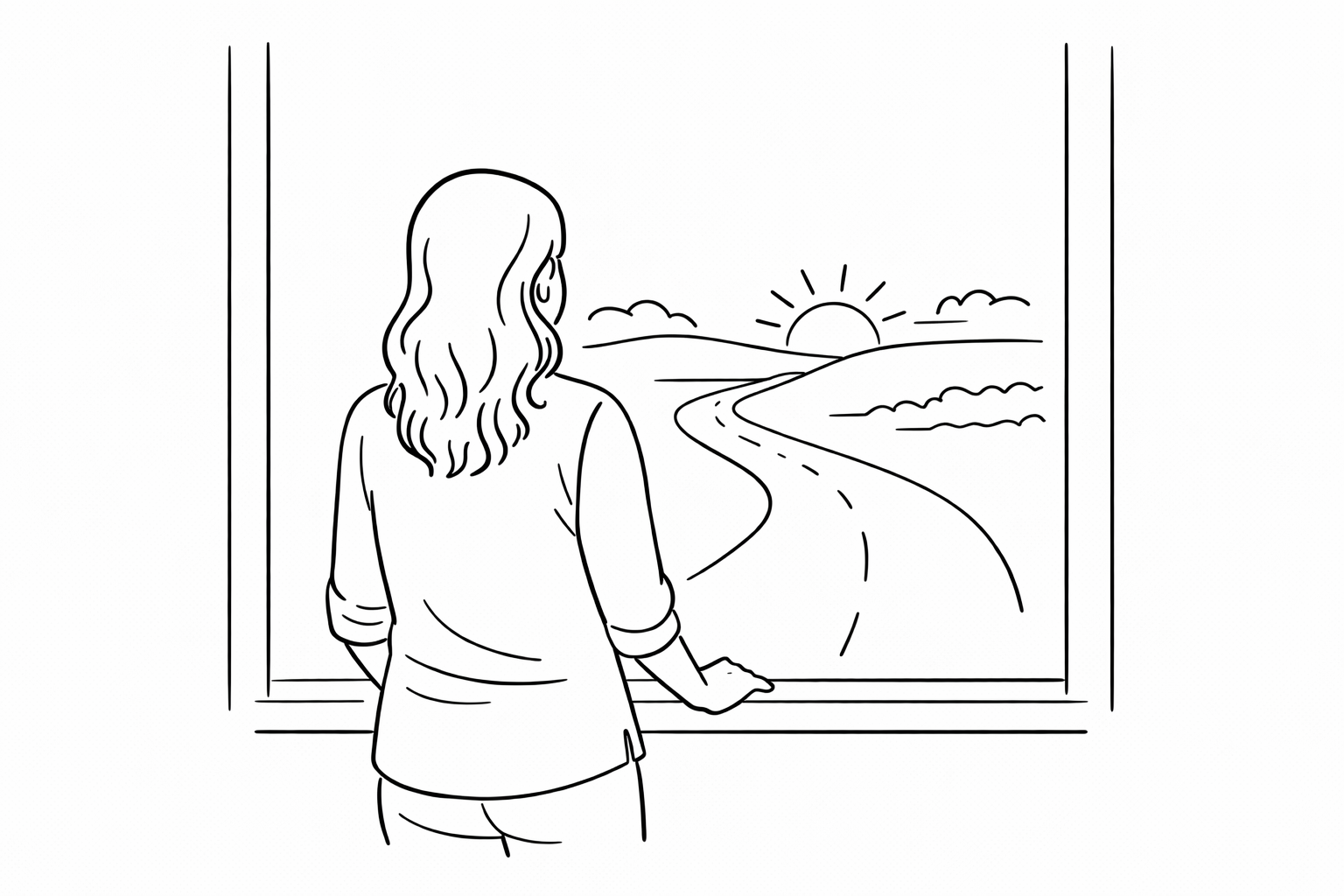 Author writing memoir illustration